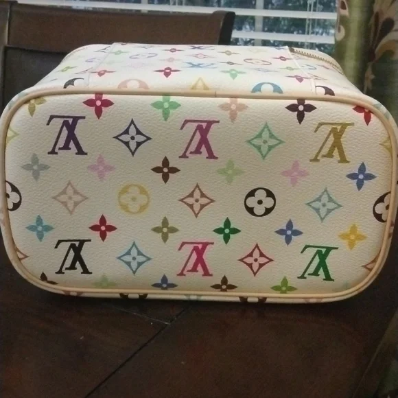 Louis Vuitton White Multicolor Monogram Nice BB Vanity Bag - Picture 6 of 13